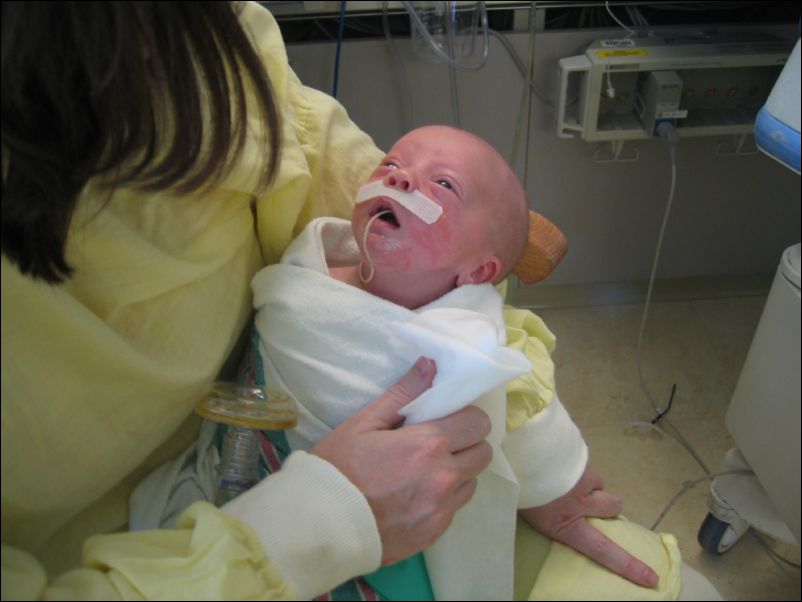 Sebastian taking a big breath
